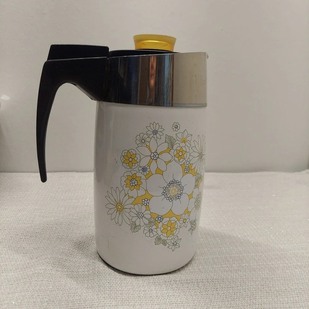 Corning Ware Floral Bouquet 10 Cup Electric Percolator Coffee Pot Complete Works - Picture 6 of 13